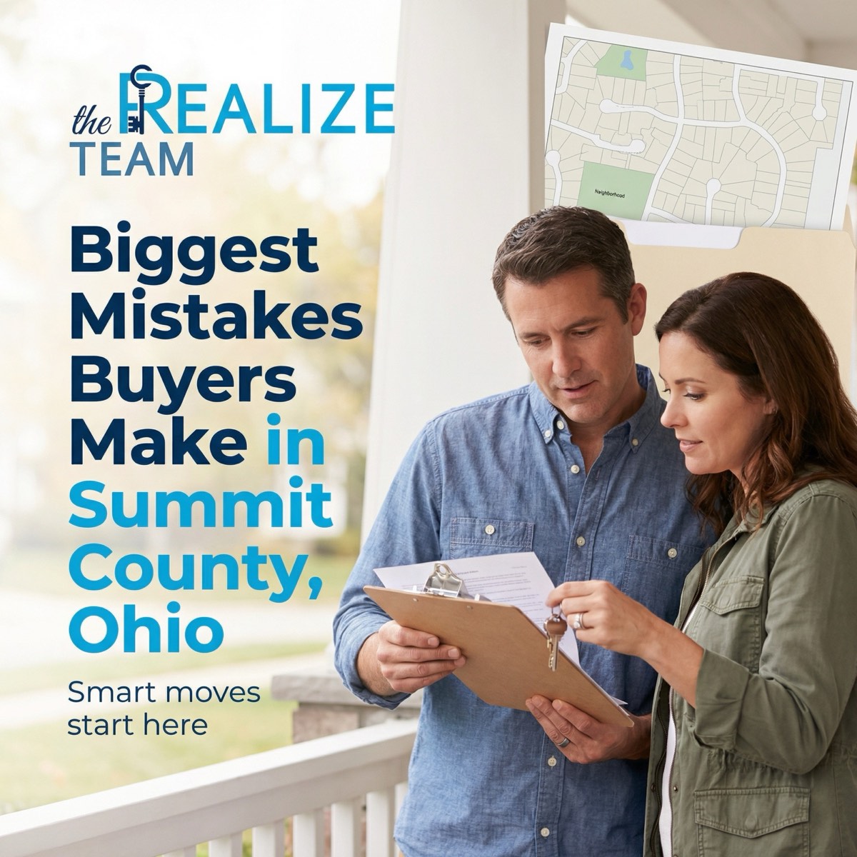 Homebuyer reviewing a home purchase plan to avoid common buyer mistakes in Summit County Ohio