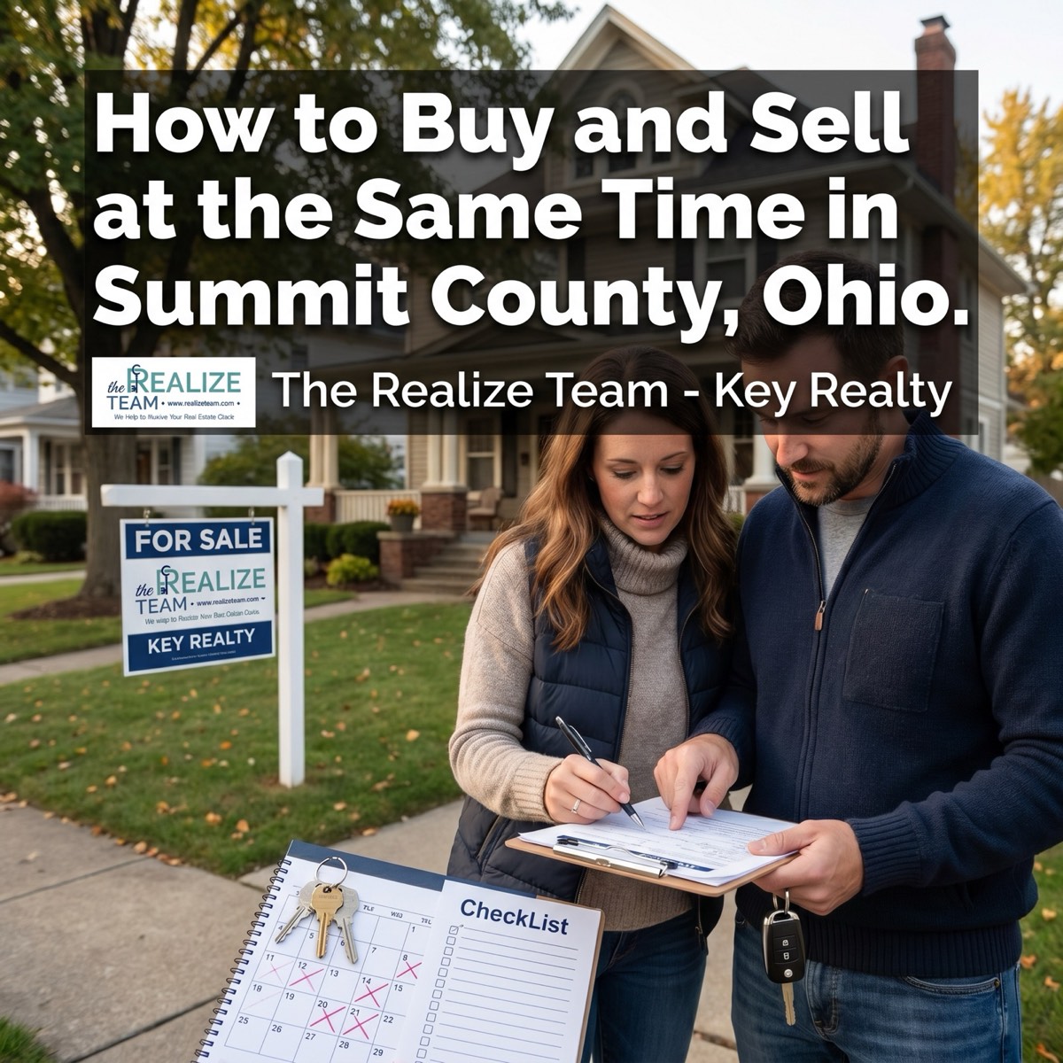 Couple coordinating buying and selling a home at the same time in Summit County Ohio