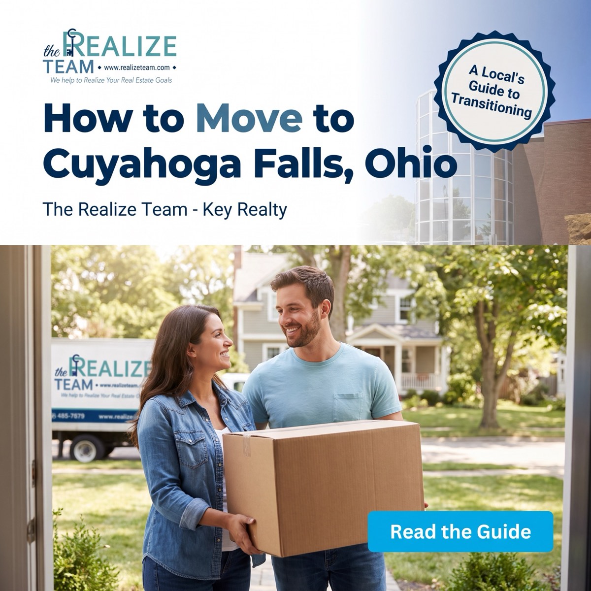 New resident exploring the Front Street district in Cuyahoga Falls Ohio after moving to the community