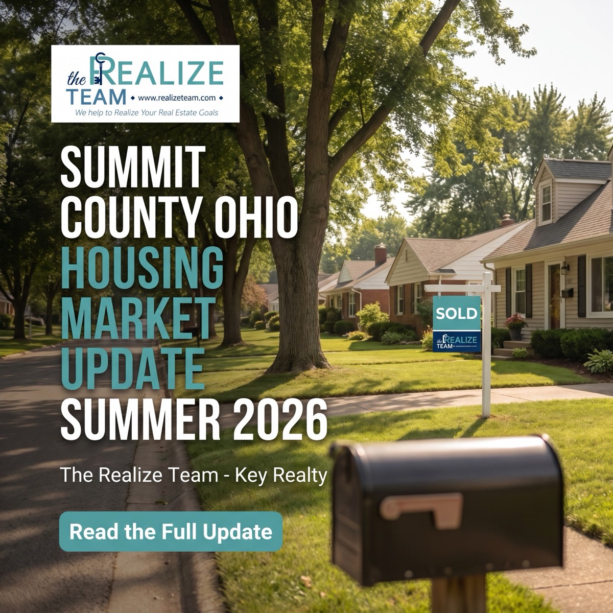 Summit County Ohio neighborhood street representing the local housing market in summer 2026