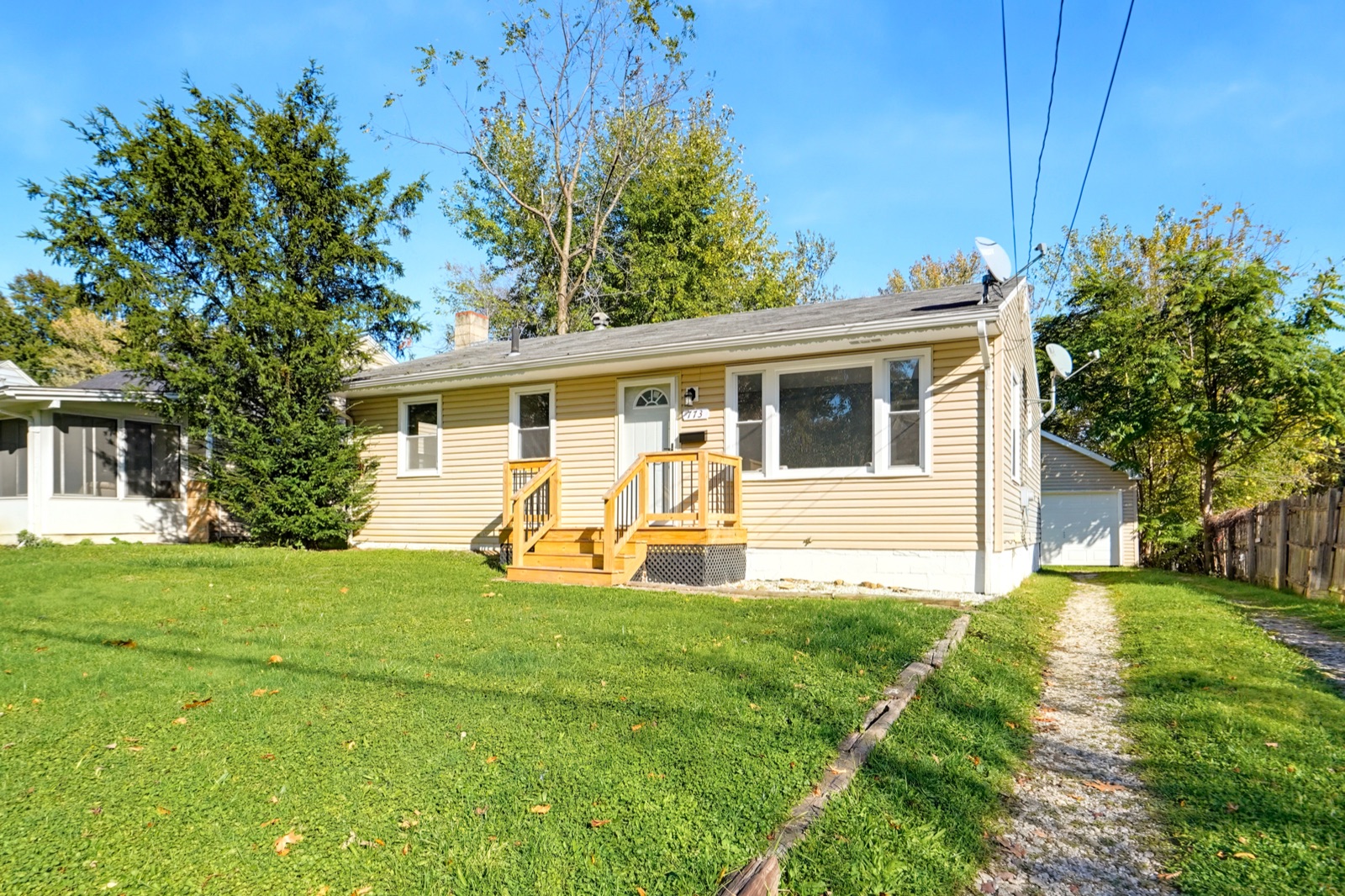 Front of the home and driveway
