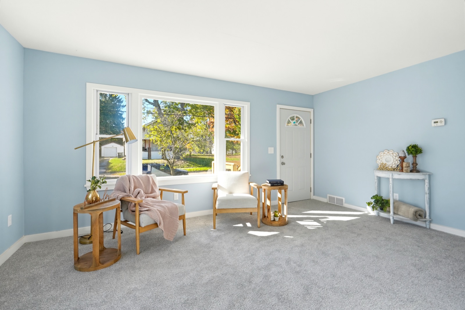 Living room with picture window