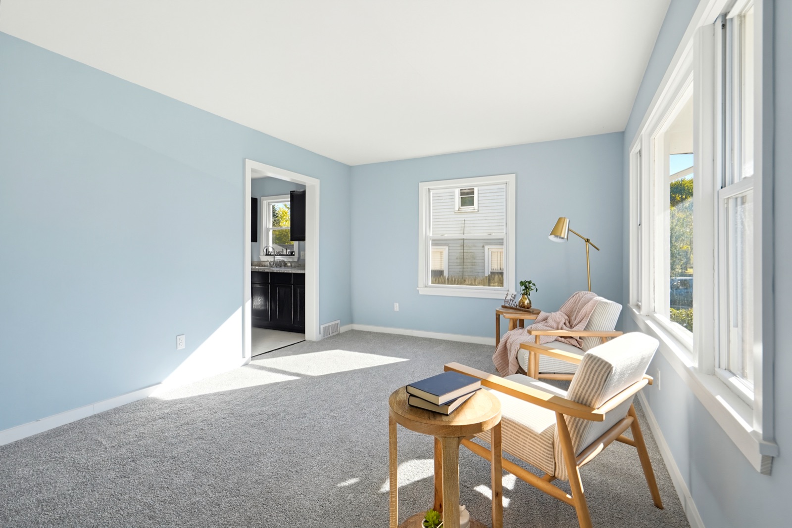 Living room toward the kitchen